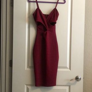 Maroon Midi Fashion Nova Dress